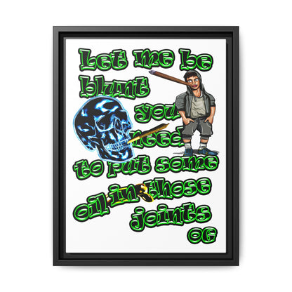 og - framed canvas art (white)