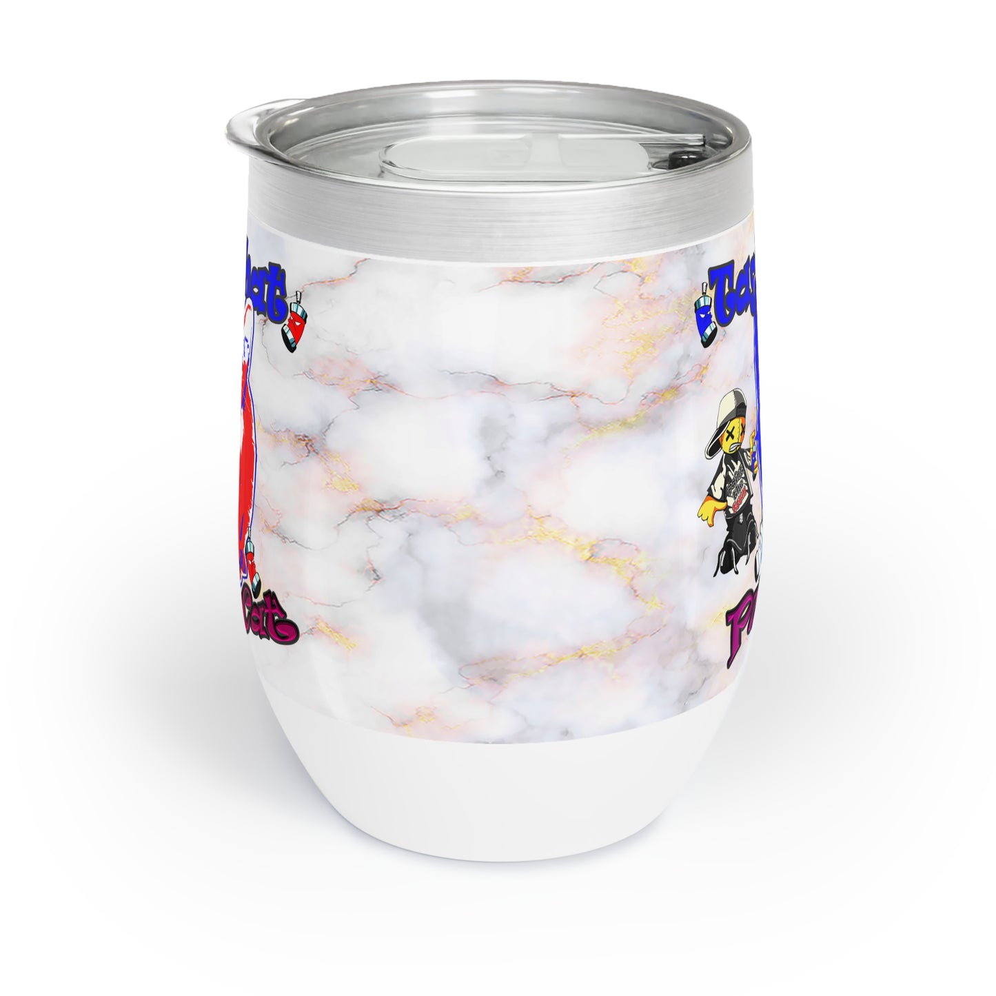 tag that - Chill Wine Tumbler (white marble)