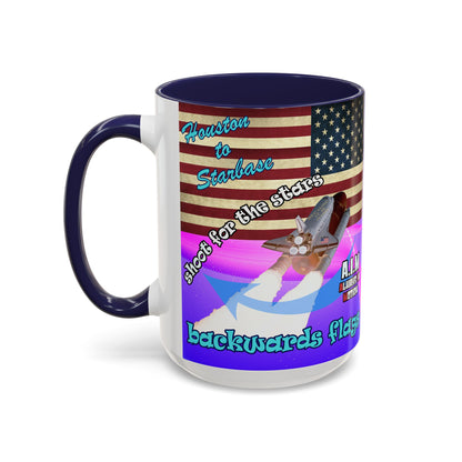shoot for the stars - Accent Mug (purple-pink wave)