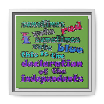 declaration of the independents - framed canvas art (green)