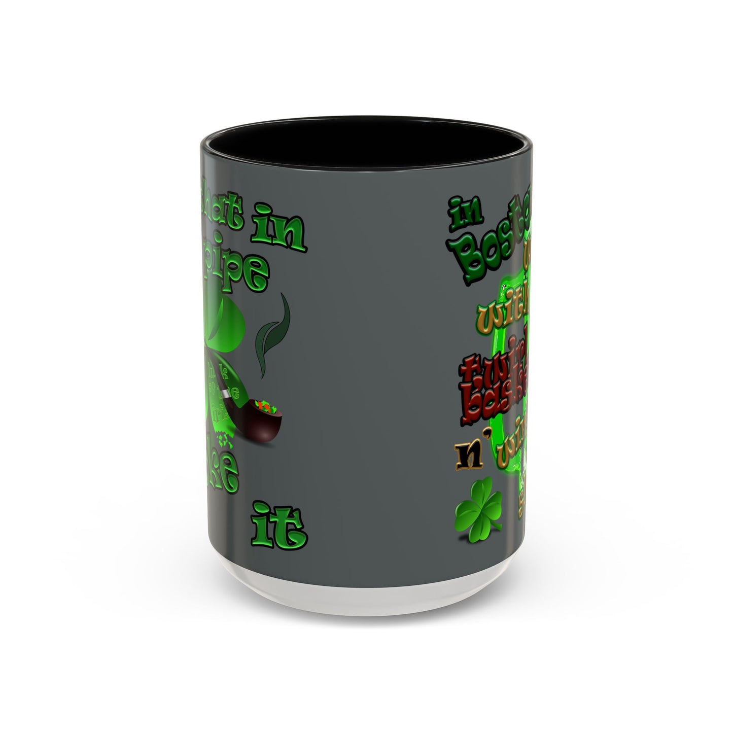 celtics logo - Accent Mug (dark grey)