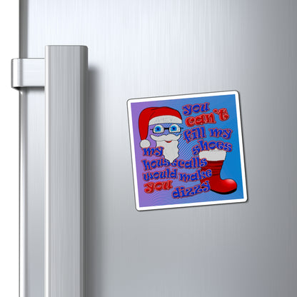 santa's shoes - Magnets - (light blue-purple wave)