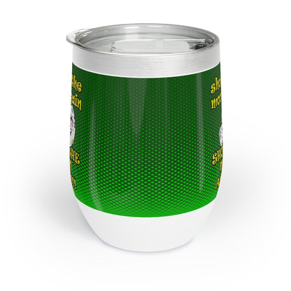 shoot the moon again - Chill Wine Tumbler (logo green)