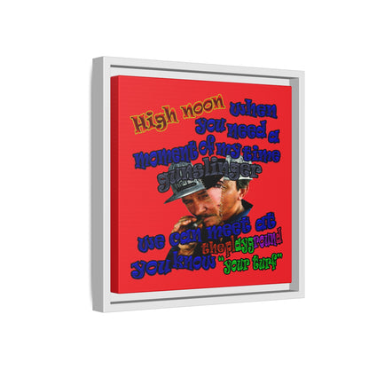 high noon - framed canvas art (red)