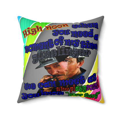 high noon - Spun Polyester Square Pillow - (rainbow split)
