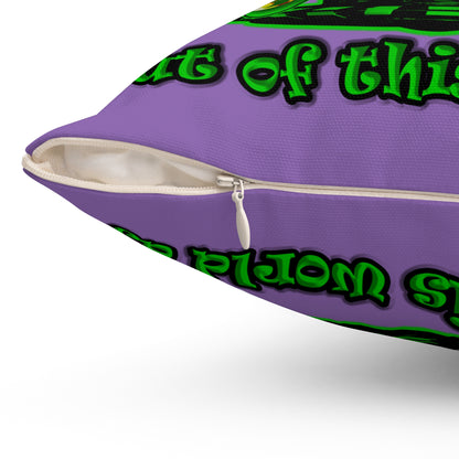 disc jockey - Spun Polyester Square Pillow - (light purple)