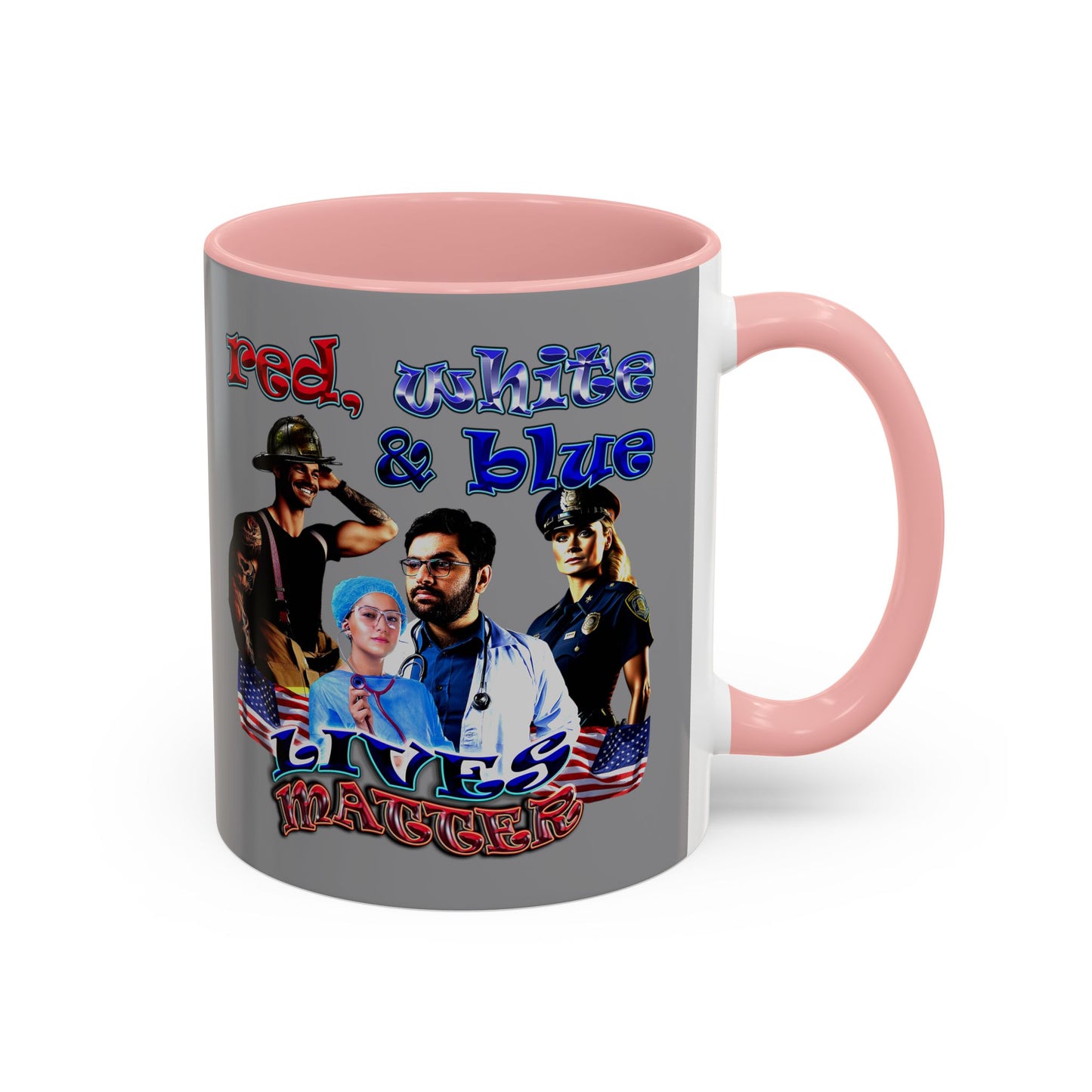 rw&b lives matter - Accent Mug (grey)