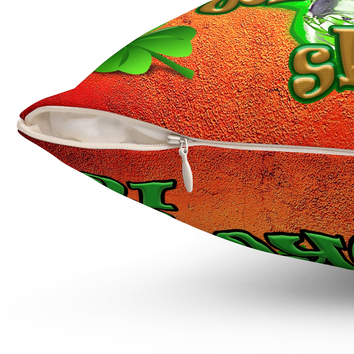 celtics logo - Spun Polyester Square Pillow - (burnt orange)