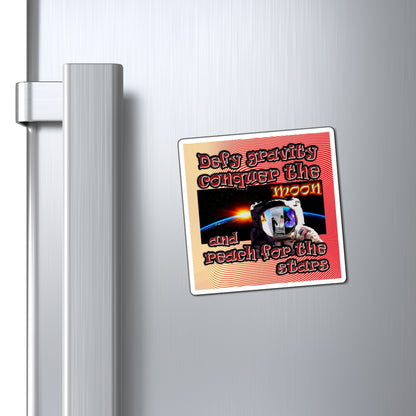 defy conquer reach - Magnets - (yellow-orange wave)