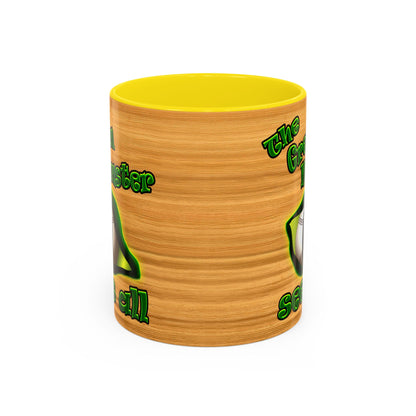 green monster - Accent Mug (butterscotch wood finish)