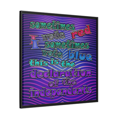 declaration of the independents - framed canvas art (purple wave)