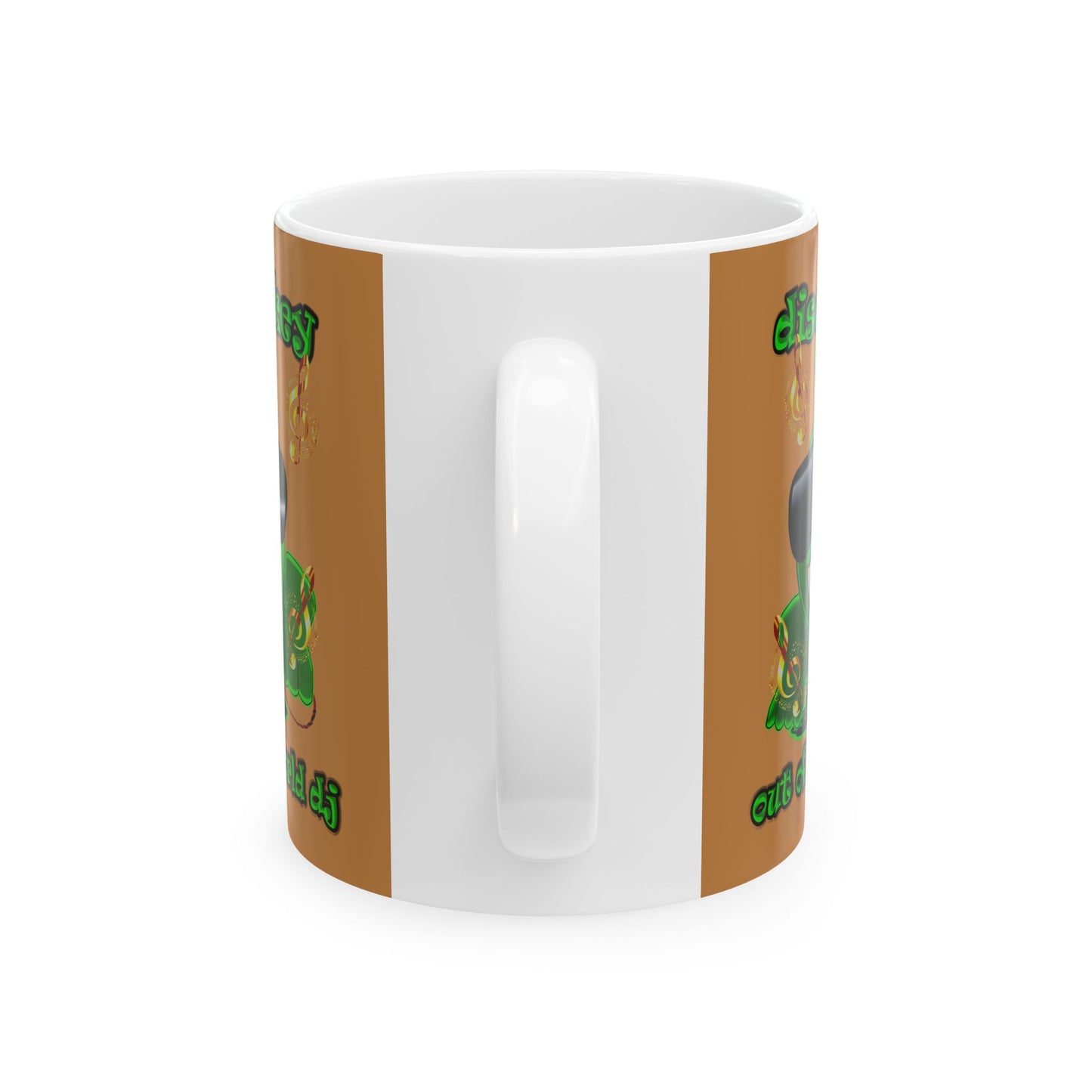 disc jockey - White Mug (light brown)