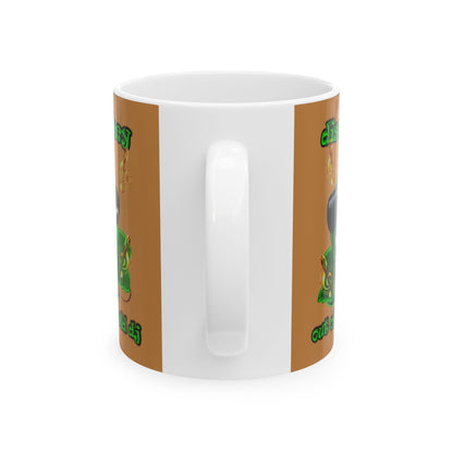 disc jockey - White Mug (light brown)