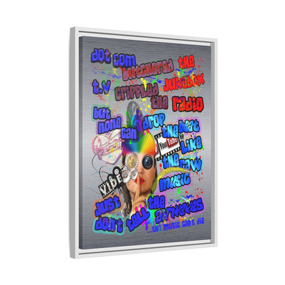 drop the beat - framed canvas art (brushed nickel)