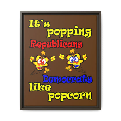 popping like popcorn - framed canvas art (brown)