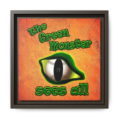 green monster - framed canvas art (burnt orange)