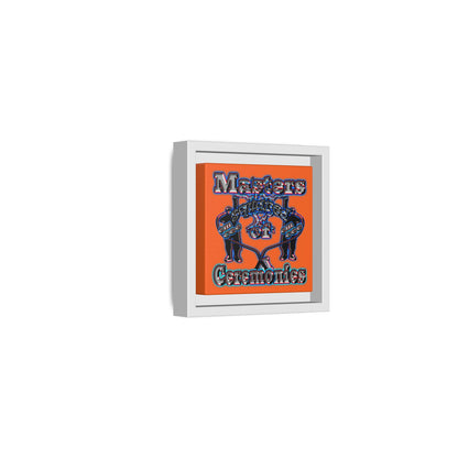 em cee squared - framed canvas art (orange)
