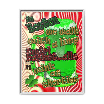 celtics logo - framed canvas art (yellow-orange wave)