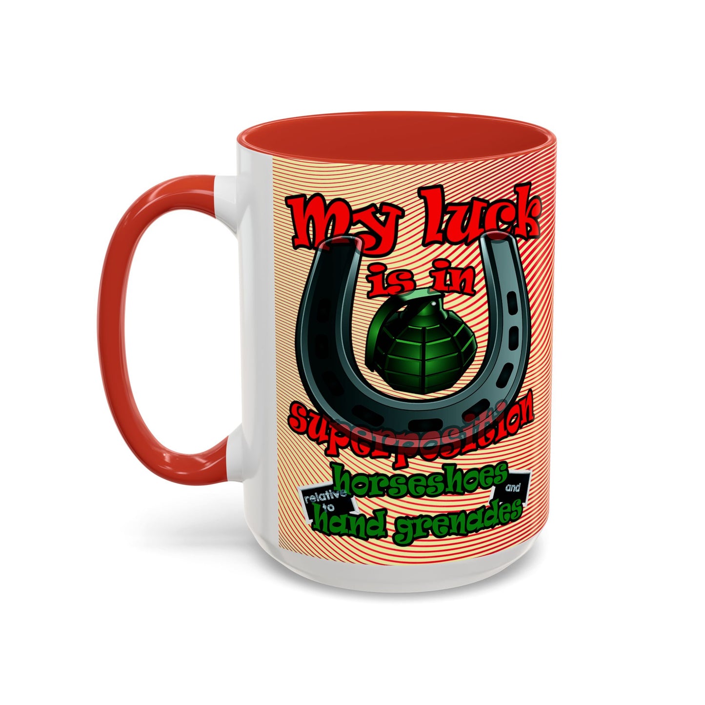 my luck - Accent Mug (yellow-orange wave)