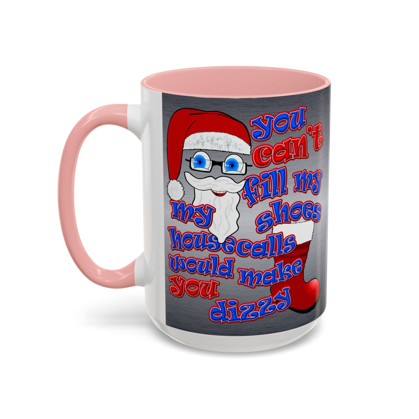 santa's shoes - Accent Mug (brushed nickel)