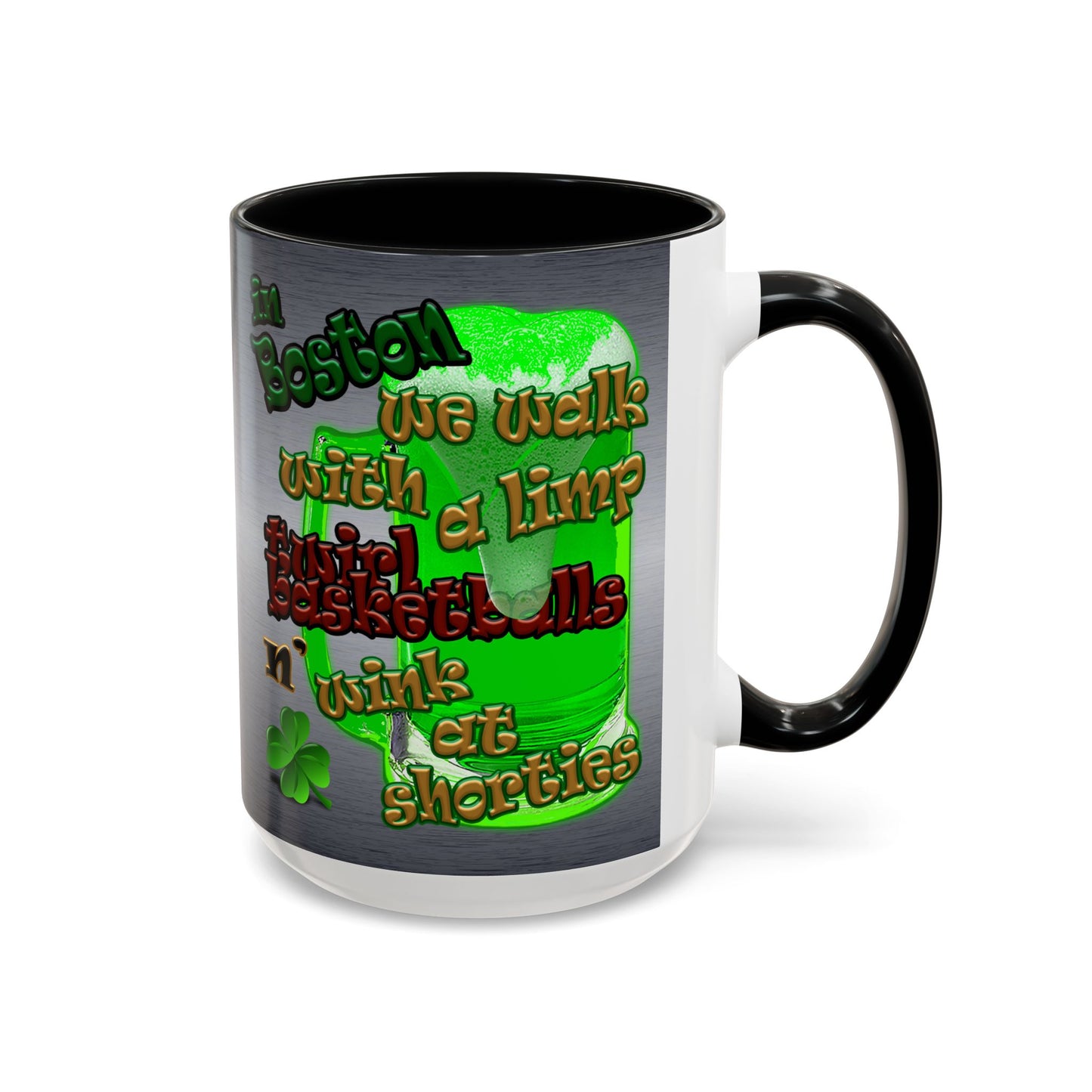 celtics logo - Accent Mug (brushed nickel)