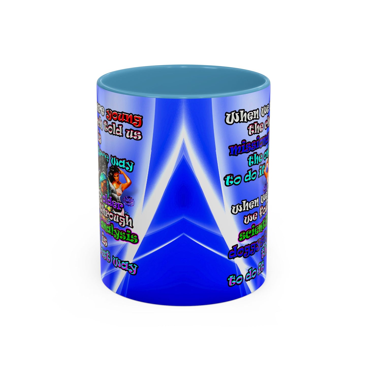 doggystyle - Accent Mug (blue-white wave)