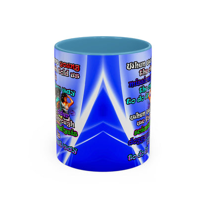 doggystyle - Accent Mug (blue-white wave)