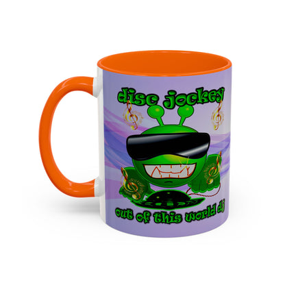 disc jockey - Accent Mug (light blue-pink wave)