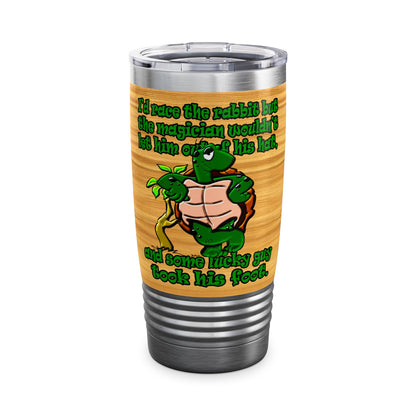 turtle race - Ringneck Tumbler, 20oz (butterscotch wood finish)