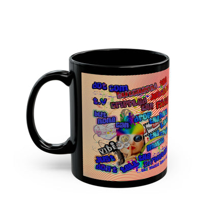 drop the beat - Black Mug (yellow-orange wave)