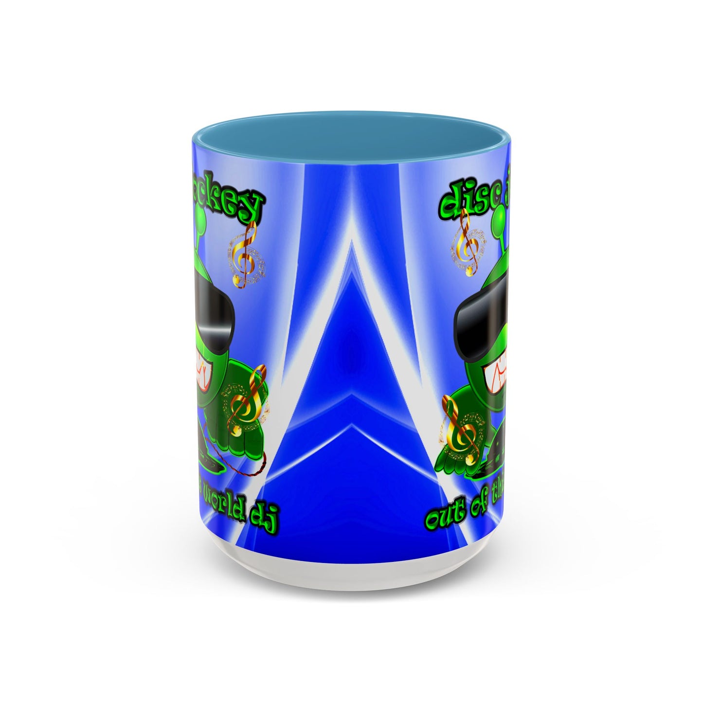 disc jockey - Accent Mug (blue-white wave)