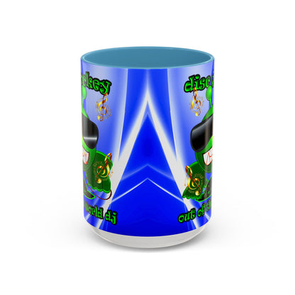 disc jockey - Accent Mug (blue-white wave)
