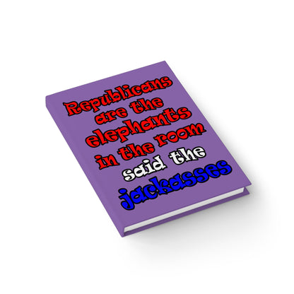 donkeys and elephants - journal-blank (light purple)
