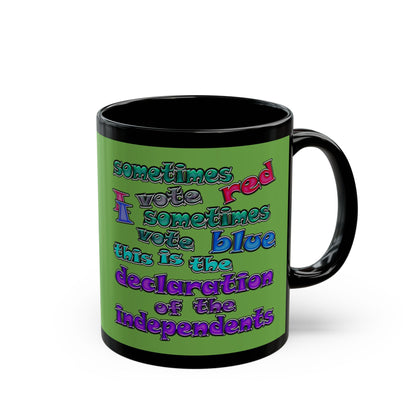 declaration of the independents - Black Mug (green)