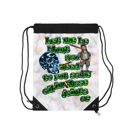 og - Drawstring Bag (white marble)