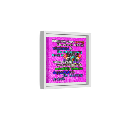doggystyle - framed canvas art (pink swirl)