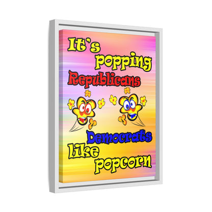 popping like popcorn - framed canvas art (color blur)