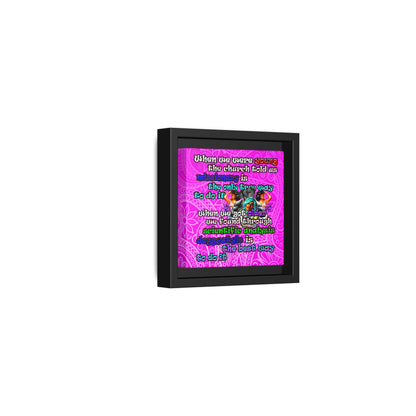 doggystyle - framed canvas art (pink swirl)