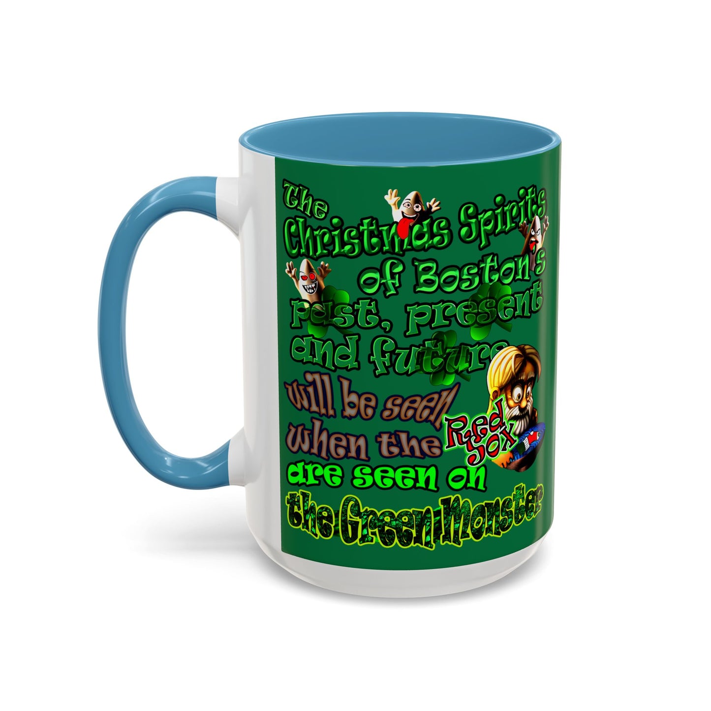 christmas spirits of boston - Accent Mug (dark green)