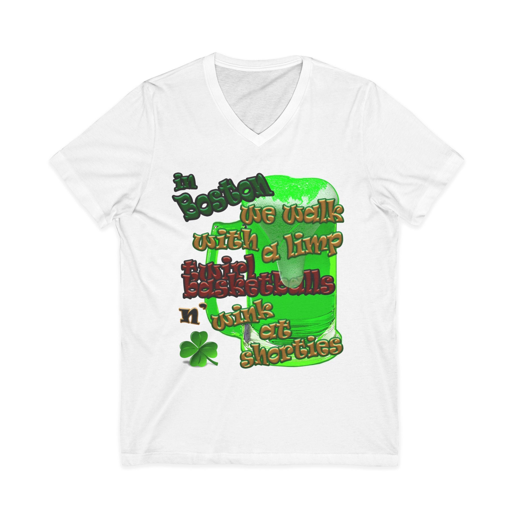 celtics logo - Unisex Jersey Short Sleeve V-Neck Tee