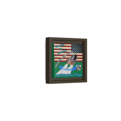 shoot for the stars - framed canvas art (dark green)