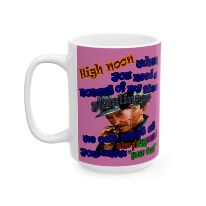 high noon - White Mug (light pink)
