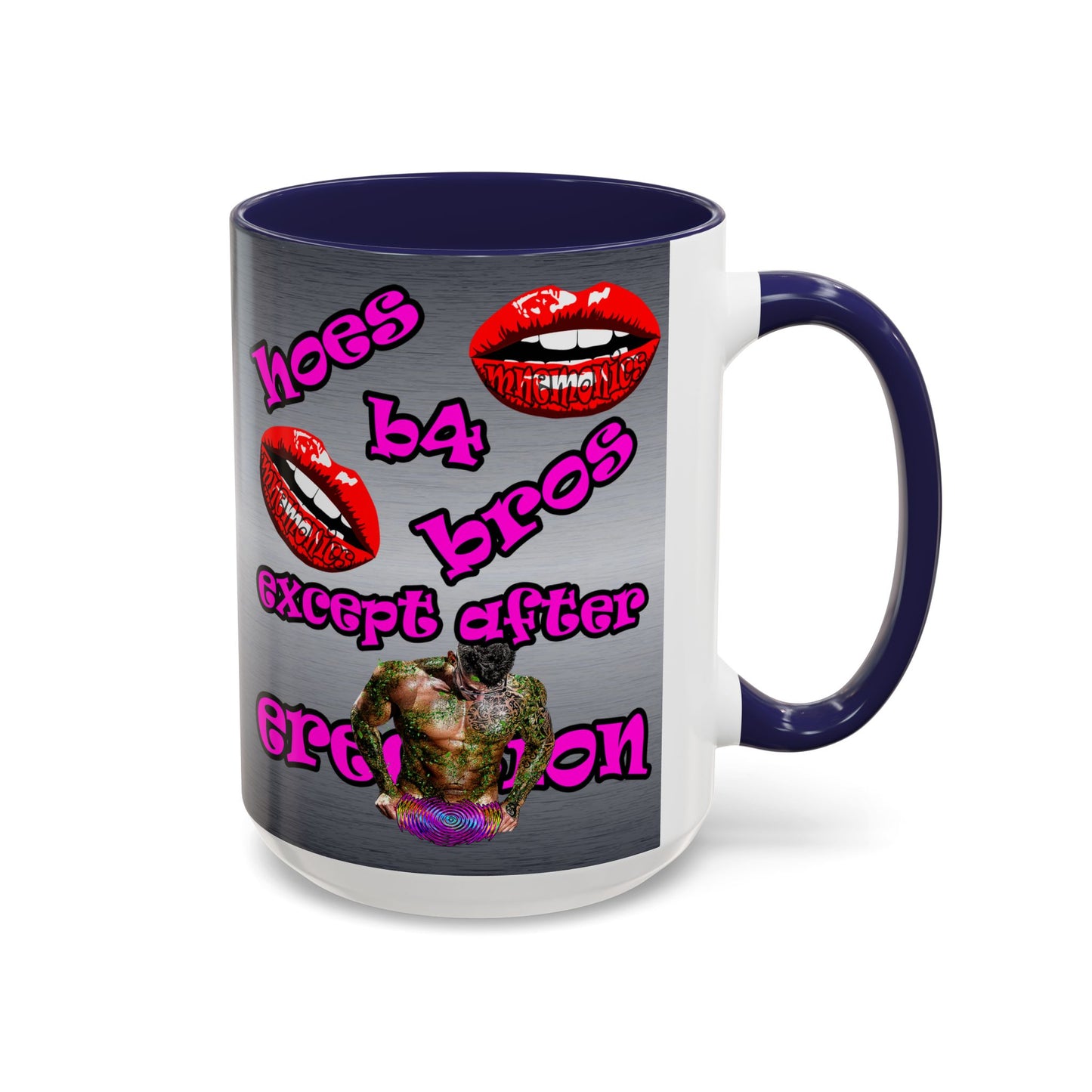 hoes b4 bros - Accent Mug (brushed nickel)