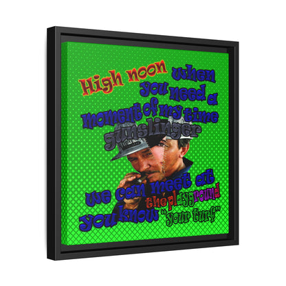 high noon - framed canvas art (logo green)