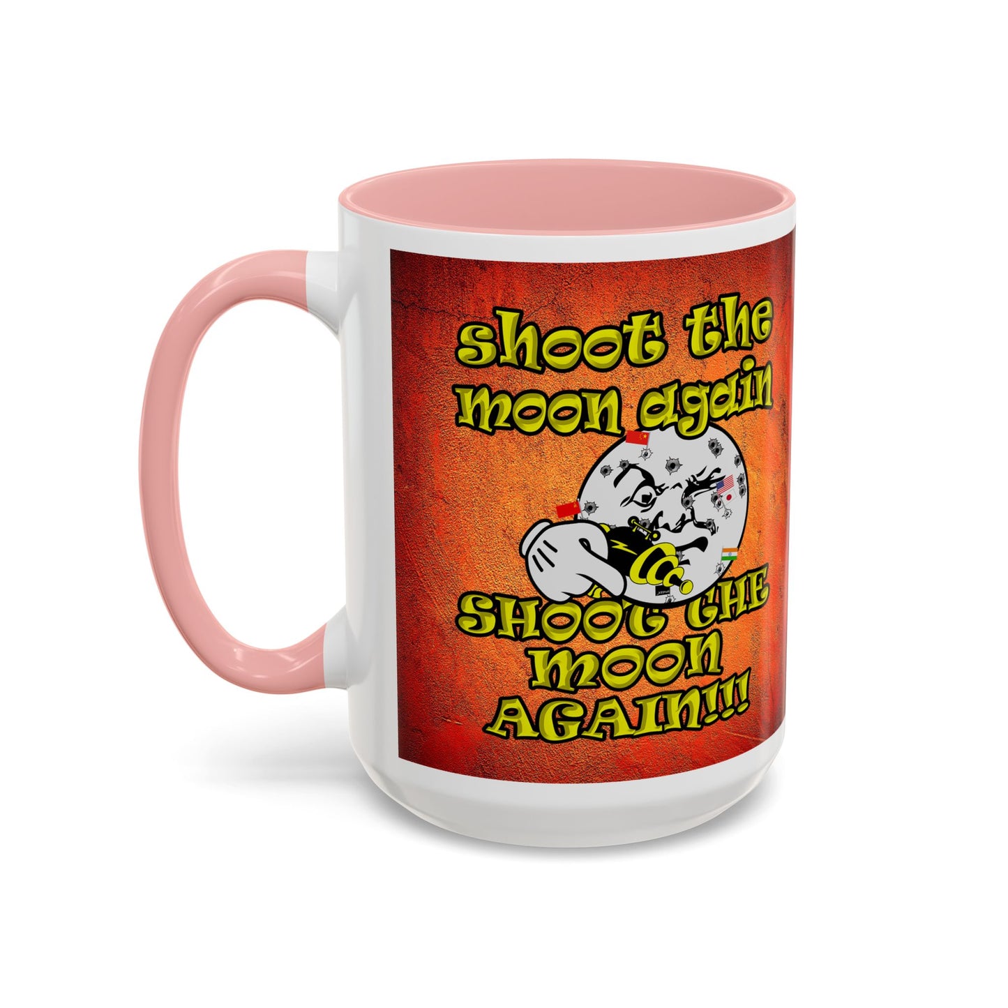 shoot the moon again - Accent Mug (burnt orange)