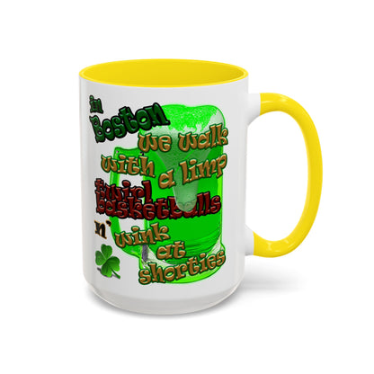 celtics logo - Accent Mug (white)