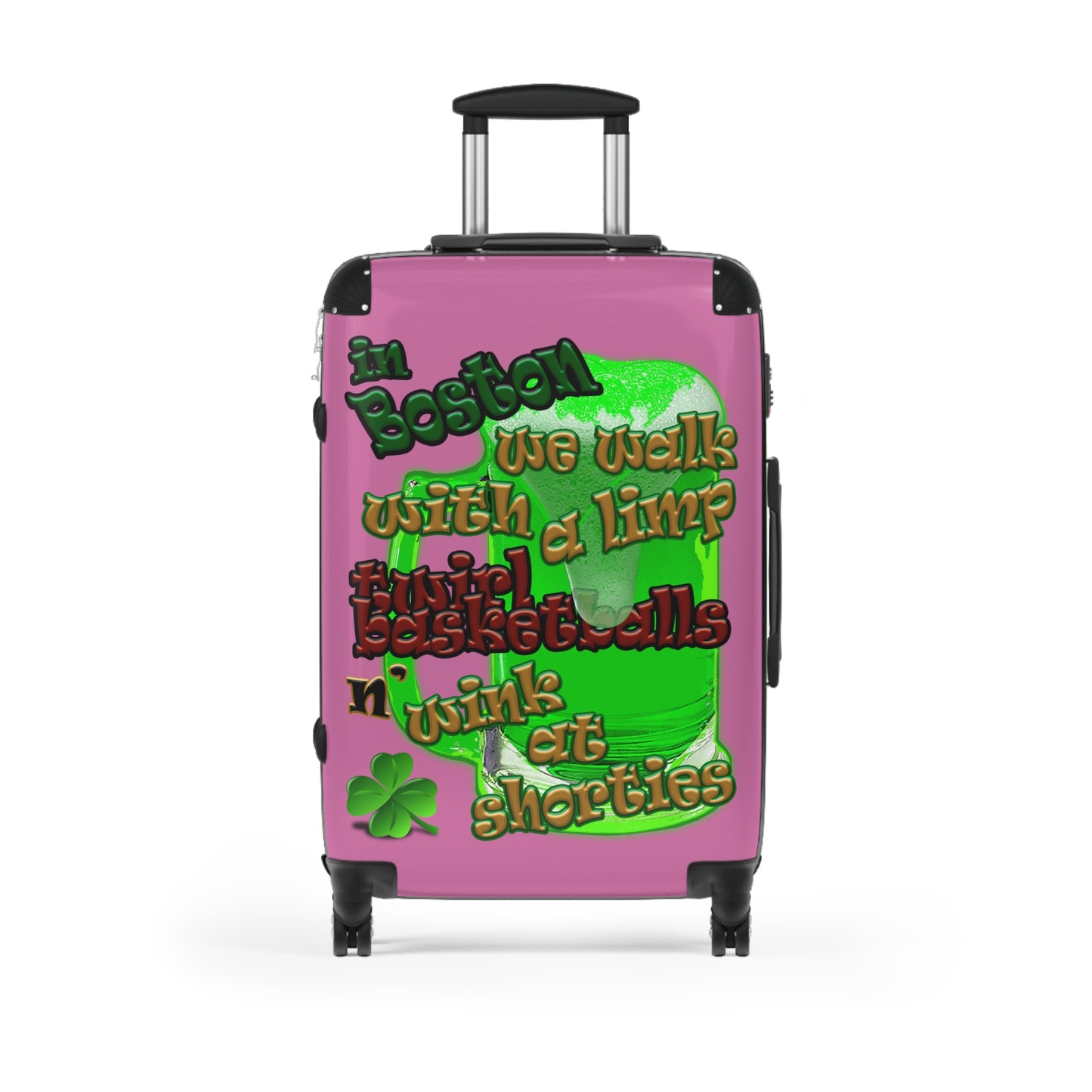 celtics logo - Suitcase (light pink)