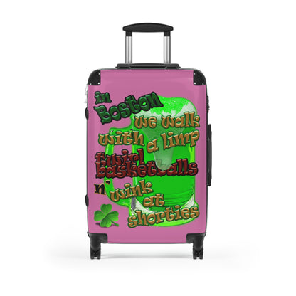 celtics logo - Suitcase (light pink)