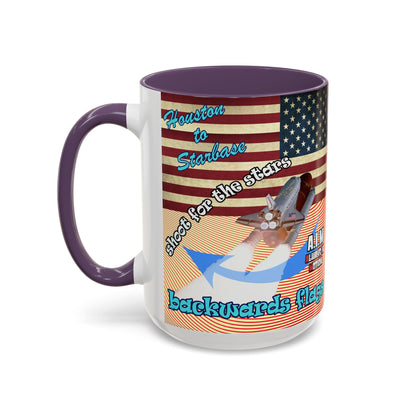 shoot for the stars - Accent Mug (yellow-orange wave)