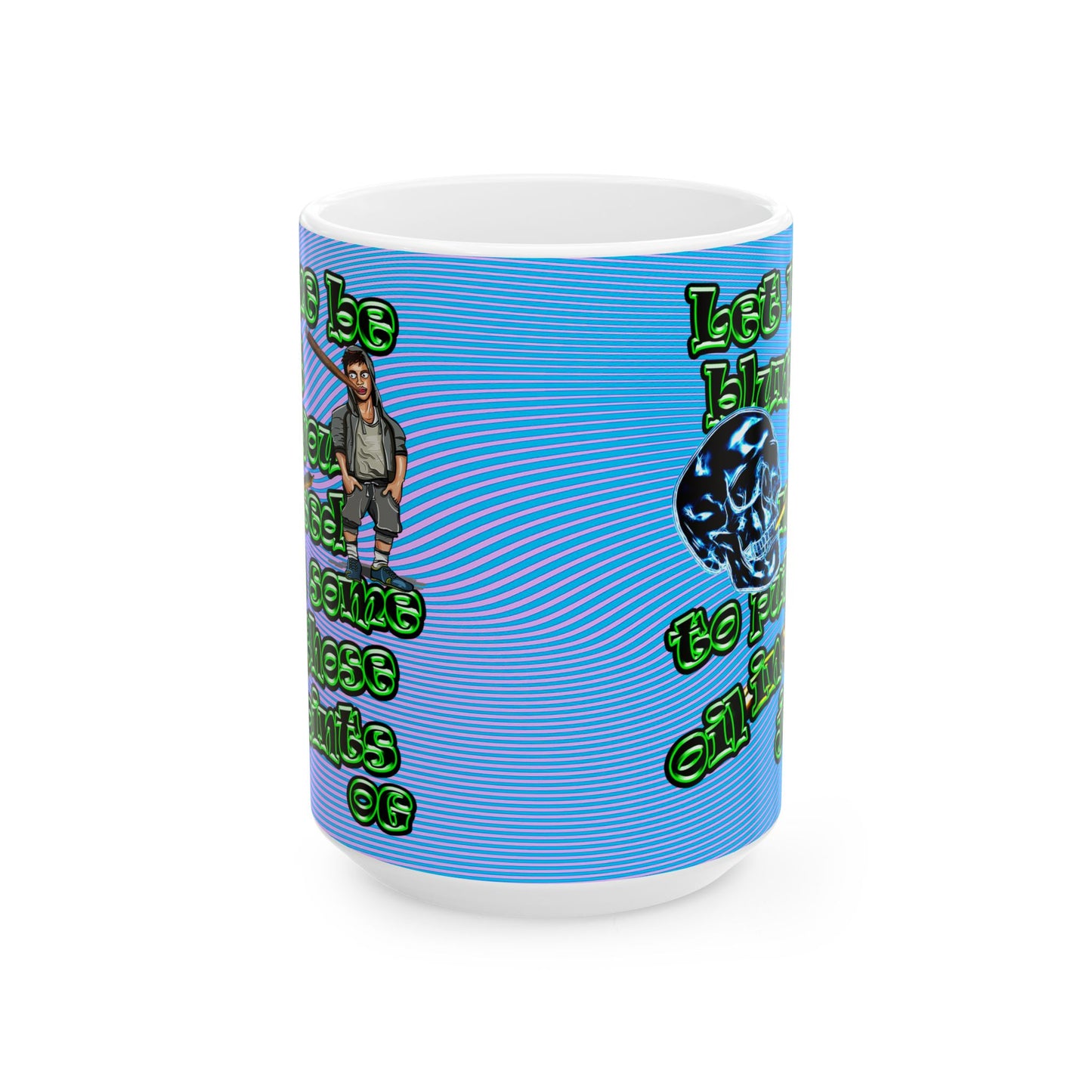 og - White Mug (light blue-purple wave)